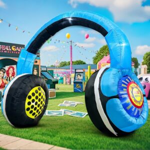 80's 90's Party Decoration 10FT Inflatable Headphones Archway