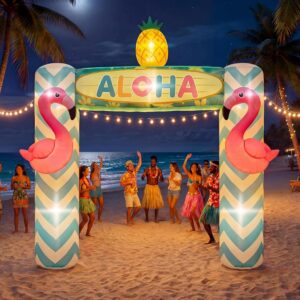 9.5FT Giant Flamingo Inflatable Arch, LED Blow up Flamingo Inflatables