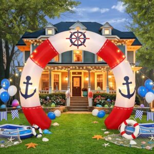 10 ft Nautical Party Inflatable Decorations with Build-in LEDs