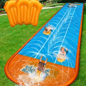 Water Slip and Water Slide for Kids Backyard, 22ft (3 person)