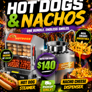 Hotdog Steamer and Nacho Cheese Dispenser