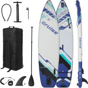 Inflatable Stand Up Paddleboard with Accessories, 132" x 33" x 15", Blue