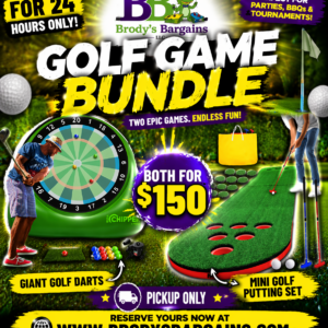 Giant Golf Darts & Mini Golf Putting Set Bundle