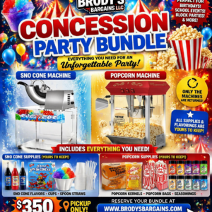 Sno cone machine & popcorn machine with all the supplies